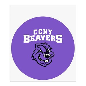 City College of New York Primary Logo Automotive Car Window Locker Circle Bumper Sticker - 1 of 4