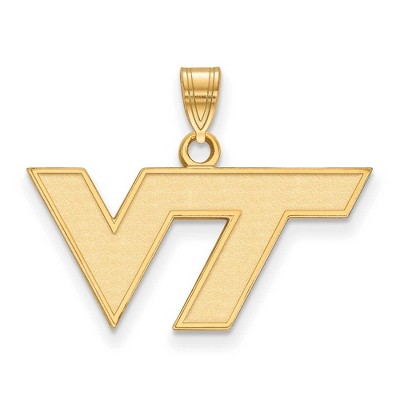 Black Bow Jewelry 14k Yellow Gold Virginia Tech Hokies NCAA Small Pendant