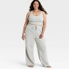 Women's Fleece Wide Leg Sweatpants - Auden™ - 3 of 3