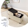 StorageBud Storage Ottoman for Bedroom End of Bed, Faux Leather Storage Bench, Large Storage Ottoman Bench, Entryway Bench with Storage - 2 of 4