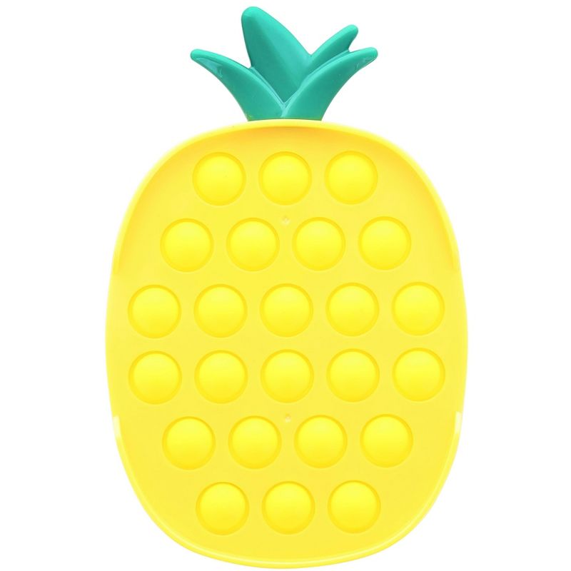 BOB Gift Pop Fidget Toy 24-Button Yellow Pineapple Silicone Bubble Popping Game, 1 of 8