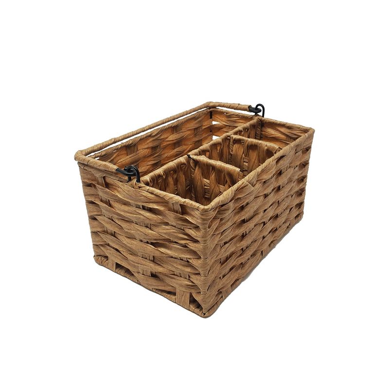 KOVOT Poly-Wicker Woven Cutlery Storage Organizer Caddy Tote Bin Basket for Kitchen Table, Measures 9.5" x 6.5" x 5", 4 of 5