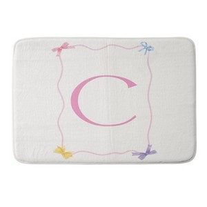 Deny Designs April Lane Art Simple Bow Monogram Memory Foam Bath Mat - 1 of 4