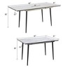 NicBex Kitchen Table Chairs Set Extendable Dining Room Table with MDF Tabletop and 6 Thick Cushion PU Chairs for Dining Room - 2 of 4