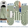 Washable Modern Striped Printed Rug Non Slip Low Pile Rug Soft Geometric Floor Cover Foldable Indoor Carpet for Living Room Bedroom Playroom Nursery - 4 of 4