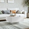 vidaXL Coffee Table White Engineered Wood 23.6 in x 23.6 in x 12.4 in - 3 of 4