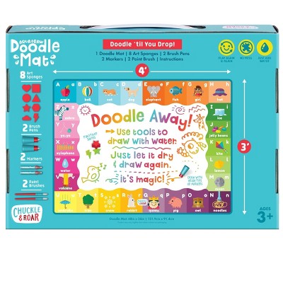 Chuckle &#38; Roar Jumbo 4&#39; x 3&#39; Aqua Draw Doodle Mat_1