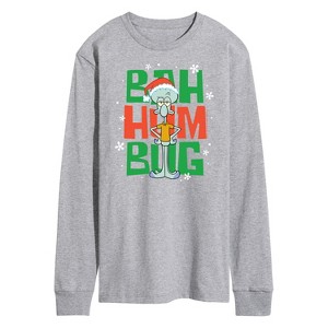 Men's - SpongeBob SquarePants - Squidward Bah Humbug Long Sleeve Graphic T-Shirt - 1 of 4