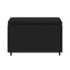 Patio Footrest Set of 2 Black frame with white cushionsvidaXL - 4 of 4