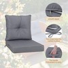 PAGED Outdoor Deep Seat Cushion Set,24x 24 inch,Waterproof Fade-Resistant Patio Furniture Cushions with Removable Covers,2 Set of - 4 of 4