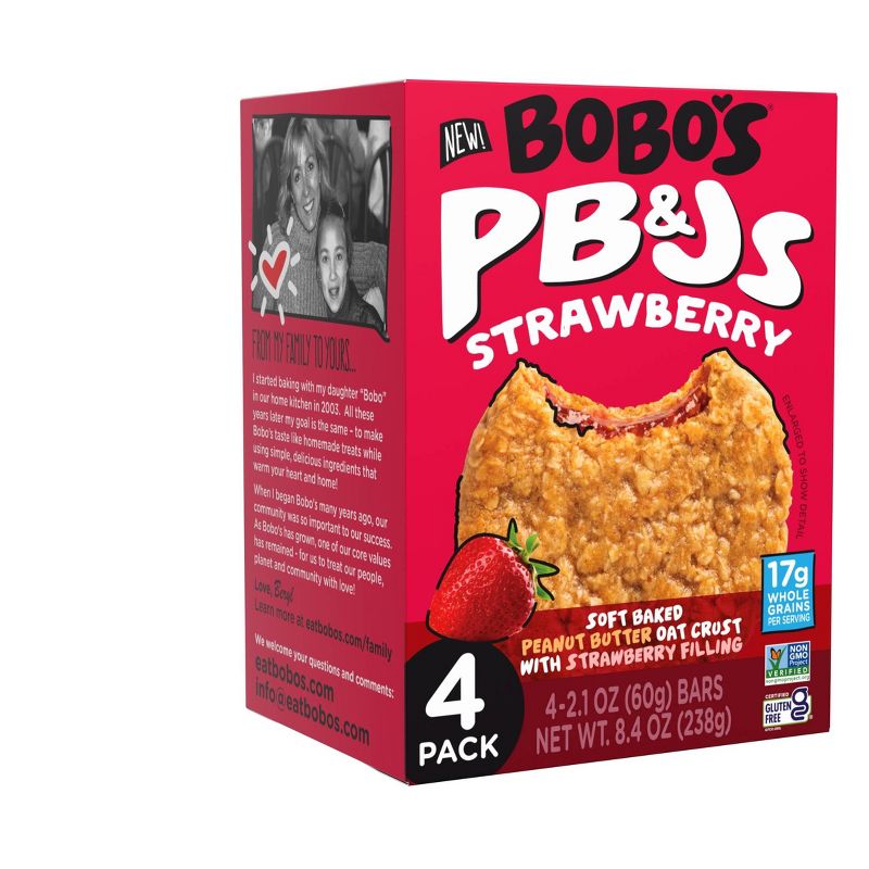 Bobo&#39;s PB&#38;Js Strawberry Oat Bars - 8.4oz/4ct, 4 of 10
