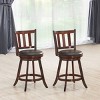 Tangkula 25" Swivel Bar Stool Padded Dining Kitchen Pub Bistro Chair Set of 2 - 2 of 4