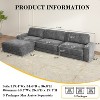 Dyonery 119" L Shaped Couch Modular Sectional Sleeper Sofa, CHENILLE Fabric with Deep Seat, Tool-Free Assembly - 4 of 4