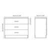 Karl Home 3-Drawer Black Particle Board 25.98in. W Chest of Drawer - 2 of 4