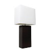 Lalia Home Lexington 21" Leather Base Table Lamps with Fabric Shade - 4 of 4