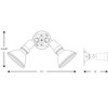 Progress Lighting Par Collection 2-Light Outdoor Wall Light in Antique Bronze, Polycarbonate Material - 3 of 3