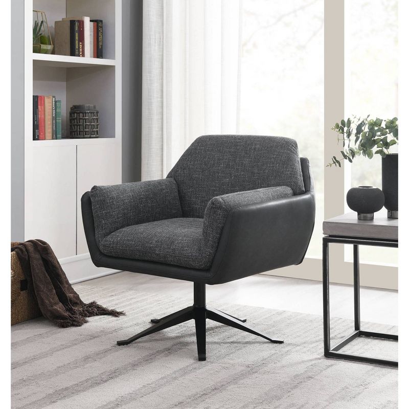 Sterling Two-Tone Auto Return Base Swivel Accent Chair - Abbyson Living, 3 of 9