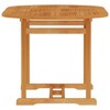 vidaXL Patio Table 59.1 inches x35.4 inches x29.5 inches  Solid Teak Wood - 3 of 4