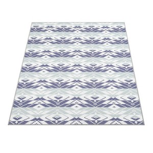 Outdoor Washable Non-Slip Rug for Picnic Balcony Patio Backyard Modern Abstract Waterproof Stain-Resistant Farmhouse Beach Camping - 1 of 4