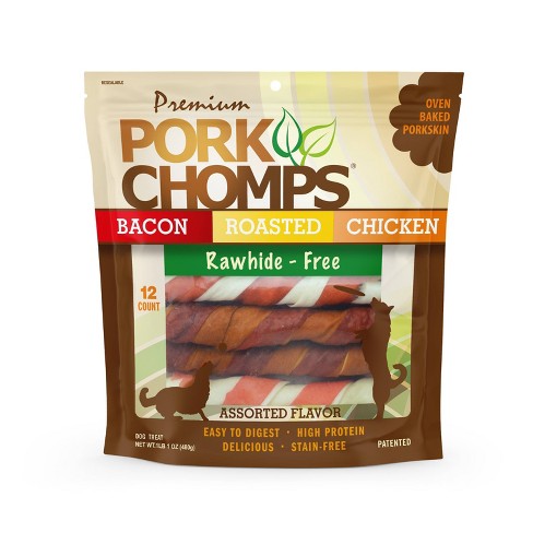 Pork chomps clearance roasted rawhide free