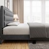 Whizmax King/Queen/Full Size Upholstered Bed Frame with Adjustable Headboard and Button Tufted Velvet Platform Bed, No Box Spring Needed,Easy Assembly - 4 of 4