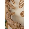 Woven Seagrass and Iron Leaf Wall Panel – 40"Tall by Kalalou - 2 of 3