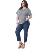 Agnes Orinda Women's Plus Size Notched V-Neck Short Sleeves Summer Lightweight Effortlessly Stylish T-Shirts - 3 of 4