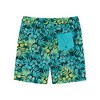 Andy & Evan  Kids  Tropical Print Boardshort w/Built-In Comfort Stretch Short Liner - 2 of 3
