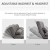 PAGED Bean Bag Chair Convertible Floor Sofa Chair with 2 Pillows, Folding Couch Bed with Adjustable Backrest and Headrest for Living Room - 3 of 4