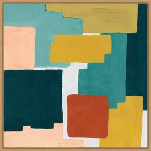 Amanti Art Block Abstract II by Grace Popp Canvas Wall Art Print Framed 22 x 22-in. - 1 of 4