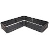 Sunnydaze Outdoor Galvanized Steel L-Shaped Raised Garden Bed for Plants, Vegetables, and Flowers - 59.5" - 3 of 4
