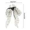 Unique Bargains Floral Bow Pattern Hair Clip 7.87"x1.77"x12.20" White Blue 1 Pc - 2 of 4