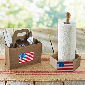 The Lakeside Collection Wooden Americana Serving Collection - 1 of 4