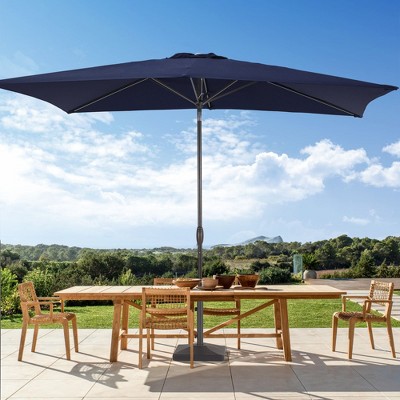Sonkuki 6×9FT Rectangular Outdoor Patio Umbrella w/Push Button Tilt and Crank Handle, Sun-Protective