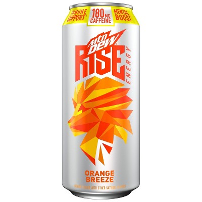 Mountain Dew Rise Orange Breeze Energy Drink - 16 fl oz Can