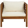vidaXL Patio Chair with Cream White Cushions Solid Acacia Wood - 3 of 4
