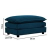 4-Piece Set: Upholstered 2-Seater Sofa and 2 Ottoman Pieces, Loveseat Lounge - 2 of 3