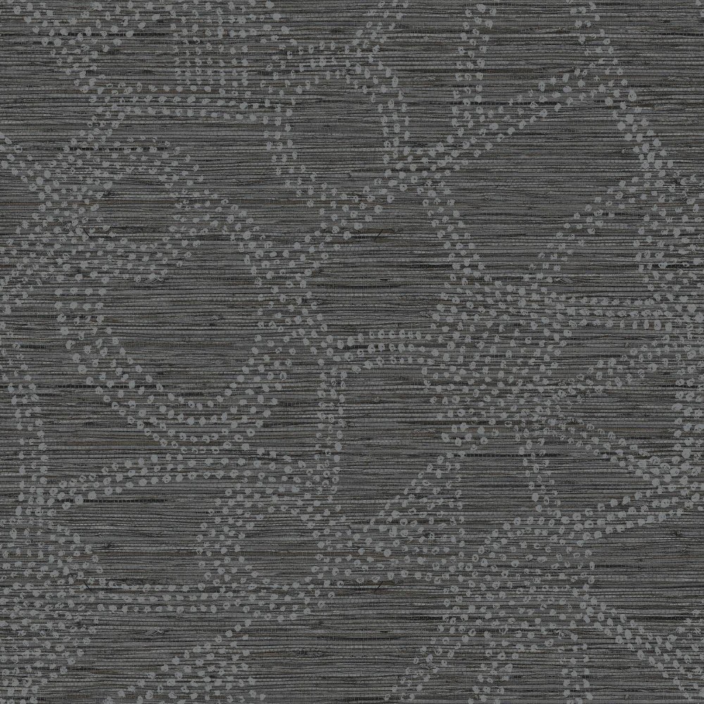 Photos - Wallpaper Nikki Chu Amhara Peel & Stick  Black/Gray: Self-Adhesive Vinyl, Abstract Pattern, 30.8 Sq Ft Coverage
