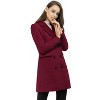 Allegra K Women's Elegant Notched Lapel Double Breasted Long Sleeve Winter Overcoat - 4 of 4