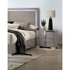 Sapphtopaz Modern Nightstand with 2 Drawers Elegant Bedside Table with Chrome Legs & Handles UV Finish Night Stand for Bedroom, Living Room - 4 of 4