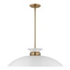 Nuvo Lighting Perkins 1 - Light Pendant in  Matte White/Burnished Brass - 3 of 4