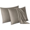 Circles Home Premium Sateen Cotton Blend Standard Envelope Pillowcase -  Taupe (2 Pack) - 3 of 4