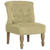 vidaXL French Chairs - 2 pcs in Elegant Green Fabric, Classic Design for Modern and Traditional Homes with Durable Solid Wood Legs - Green - 3 of 4