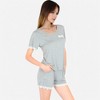 Anna-Kaci Lounge Women's Lace Trim Short Sleeve Pajama Set with Pocket Detail - 3 of 4