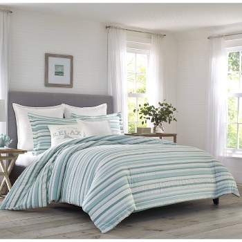 Clearwater Cay Reversible Comforter & Sham Set Blue - Tommy Bahama 