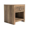Galano Lavish 1 Drawer Nightstand in Dusty Gray Oak, Knotty Oak - 3 of 4