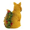 Roman 9.25 In Fox With Holly Garland Figurine Wood-Look Animal Figurines - 2 of 3