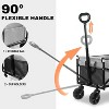 Bestier Collapsible Wagon Cart with Wheels, Folding Utility Heavy Duty Wagons Carts for Grocery Sports Garden Shopping Camping, Outdoor Large Cart - 3 of 4
