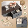 Aoibox Tall 8 Drawer Fabric Dresser with Storage Tower for Bedroom Closet Living Room Hallway Dark Gray Sturdy Chest - 4 of 4