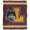 Loyola University Chicago Primary Logo Stripes Silky 50x60 Blanket, 1 Sided 50x60 - 2 of 4